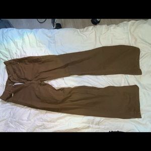 brown straight leg jeans